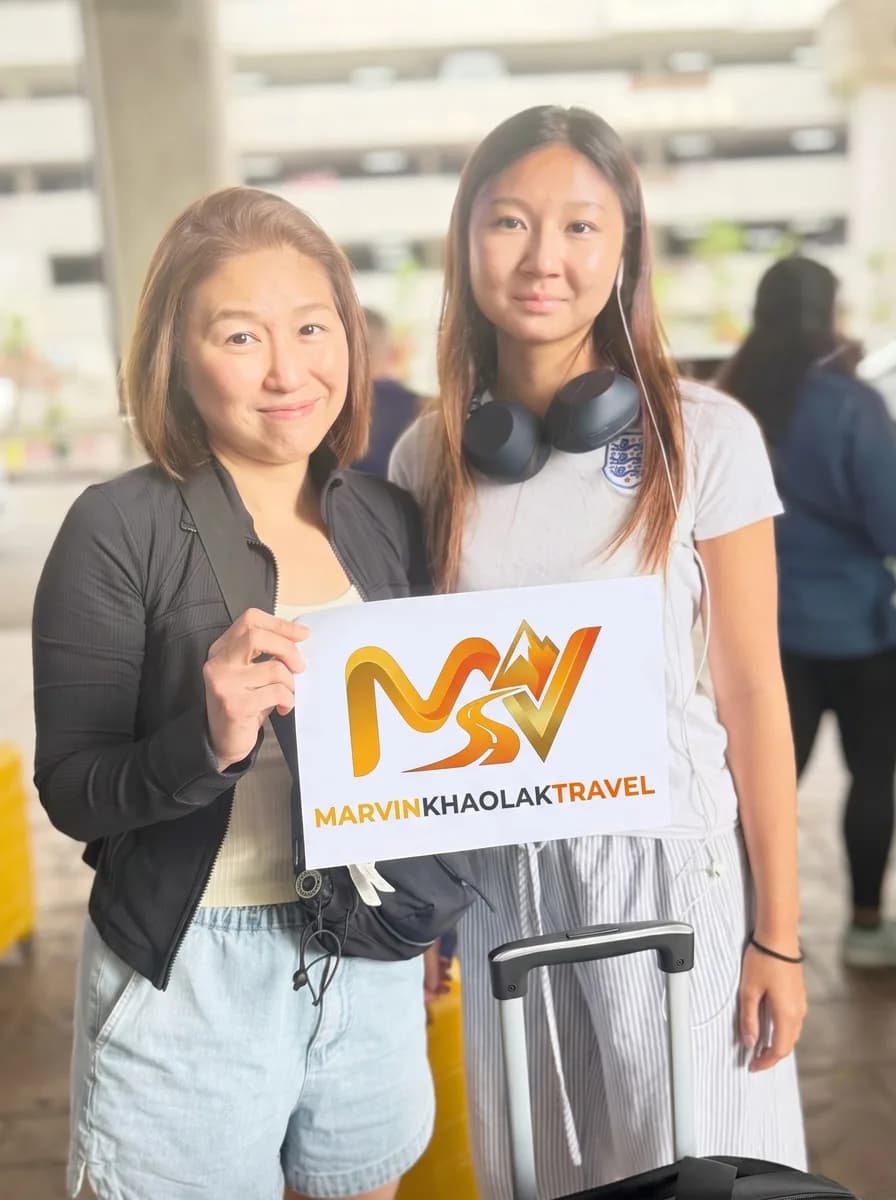 Mother and daughter picked up at Phuket Airport for their Khao Lak hotel transfer